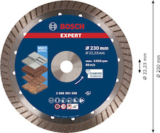 Diamantový řezací kotouč EXPERT MultiMaterial 230 × 22,23 × 2,4 × 15 mm