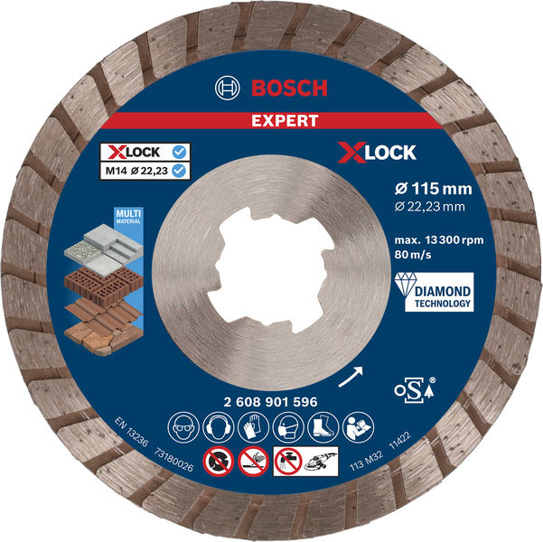 Diamantový řezací kotouč EXPERT MultiMaterial X-LOCK 115 × 22,23 × 2,4 × 12 mm