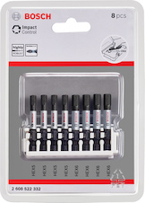 Sada nástavců Impact Control Power Bit, 8 ks, 4× H5, 4× H6