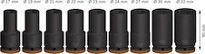 Sada PRO Impact Socket Set, ¾″, prodloužené, 9 ks