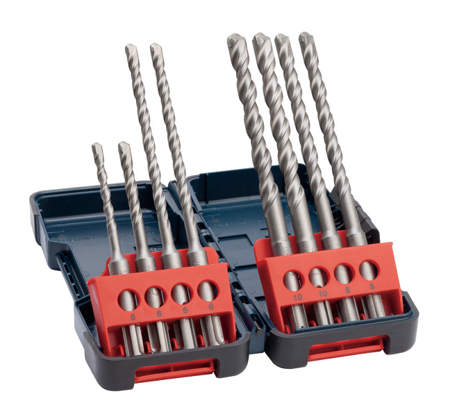 8dílná sada vrtáků do kladiv SDS plus-3, Tough Box 5–10 mm