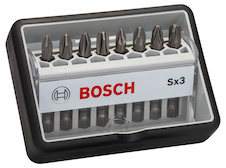 Sada šroubovacích nástavců Robust Line, Sx PH/PZ, verze Extra Hard, 8 kusů