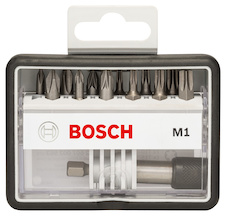Sada šroubovacích nástavců Robust Line, M PH/PZ/T, verze Extra Hard, 12+1 kusů