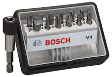 Sada šroubovacích nástavců Robust Line, M PH/PZ/T/S, verze Extra Hard, 12+1 kusů