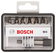 Sada šroubovacích nástavců Robust Line, M PH/PZ/T/S, verze Extra Hard, 12+1 kusů