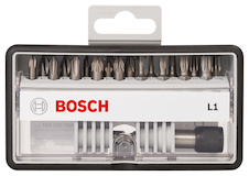Sada šroubovacích nástavců Robust Line, L PH/PZ/T, verze Extra Hard, 18+1 kusů