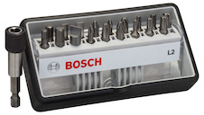 Sada šroubovacích nástavců Robust Line, L PH/PZ/T/S/HEX, verze Extra Hard, 18+1 kusů