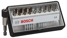 Sada šroubovacích nástavců Robust Line, L Bezpečnostní Torx, verze Extra Hard, 18+1 kusů