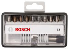 Sada šroubovacích nástavců Robust Line, L Bezpečnostní Torx, verze Extra Hard, 18+1 kusů