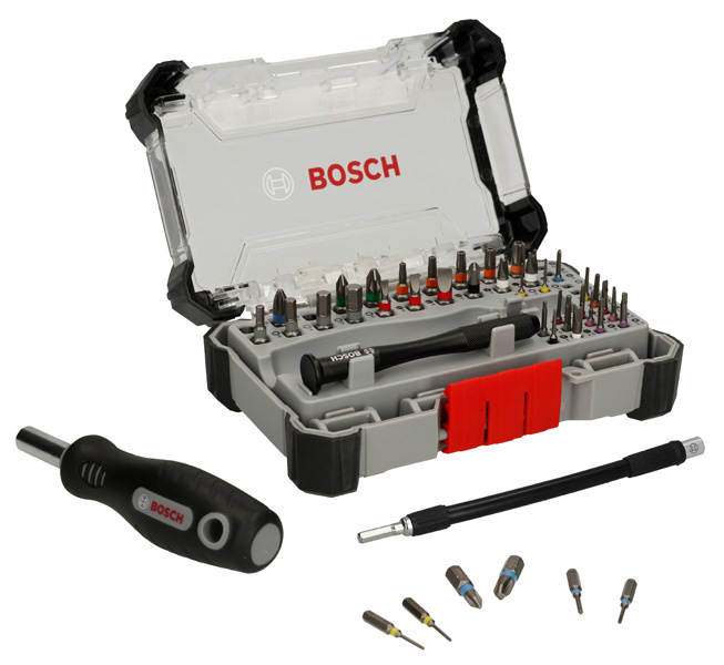 Sada šroubovacích bitů Precision, prodejní stojan, 5 × 43 ks