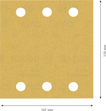 Brusný papír EXPERT C470, 115 × 107 mm, G 180, 50 ks