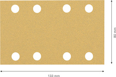 Brusný papír EXPERT C470, 80 × 133 mm, G 80, 50 ks