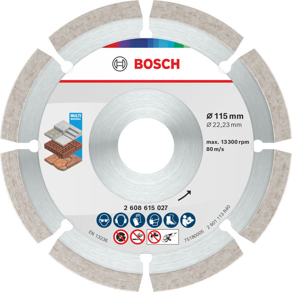 Diamantový řezací kotouč Multi Material, 115 x 22,23 x 7 mm, 10 ks