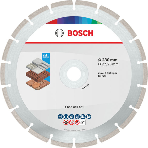 Diamantový řezací kotouč Multi Material, 230 x 22,23 x 7 mm, 10 ks