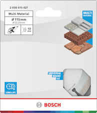 Diamantový řezací kotouč Multi Material, 115 × 22,23 × 7 mm