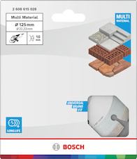 Diamantový řezací kotouč Multi Material, 125 × 22,23 × 7 mm