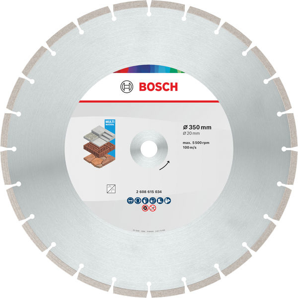 Diamantový řezací kotouč Multi Material, 350 × 20 × 10 mm