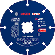 Karbidový řezací kotouč EXPERT Multi Material, 115 × 22,23 mm, X-Lock, 10 ks