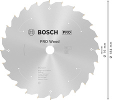Pilový kotouč PRO Wood cordless pro akumulátorovou okružní pilu, 184 × 1,6 × 16 mm, T24