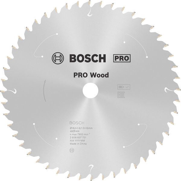 Pilový kotouč PRO Wood cordless pro akumulátorovou okružní pilu, 184 × 1,6 × 16 mm, T48