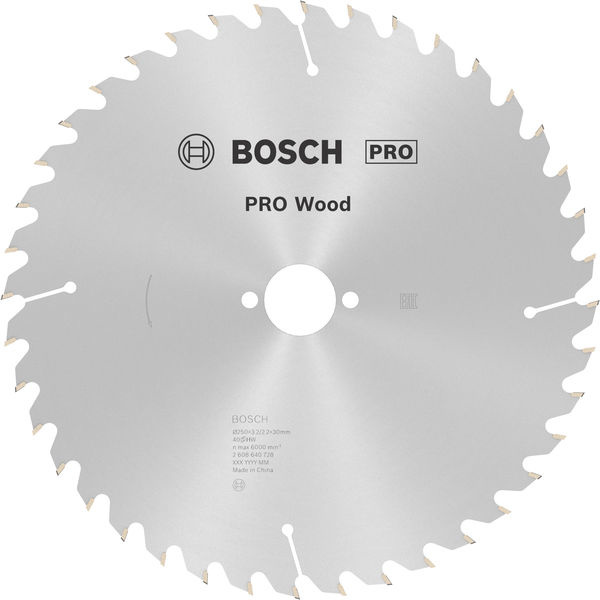 Pilový kotouč PRO Wood pro okružní pilu, 250 × 3,2 × 30 mm, T40