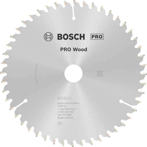 Pilový kotouč PRO Wood pro okružní pilu, 160 × 2,6 × 20 mm, T48