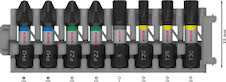 Sada šroubovacích bitů PRO Impact, PH2 (2×); PZ2 (2×); H5; T20; T25; T30, 25 mm, 8 ks