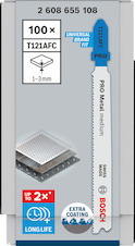 Pilový plátek PRO Metal medium T121AFC pro přímočaré pily, 92 mm, 100 ks