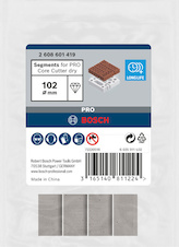 Segmenty pro vrtací korunku PRO Core Cutter dry pro vrtání za sucha, 102 × 11,5 mm, UNC 1¼″