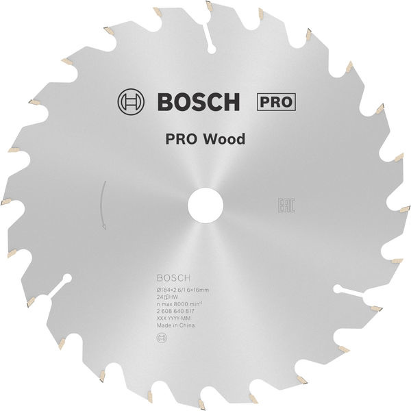 Pilový kotouč PRO Wood pro okružní pilu, 184 × 2,6 × 16 mm, T24