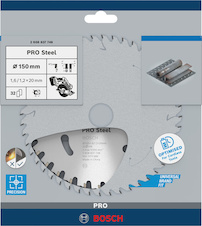 Pilový kotouč PRO Steel cordless pro akumulátorovou okružní pilu, 150 × 1,6 × 20 mm