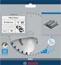 Pilový kotouč PRO Steel cordless pro akumulátorovou okružní pilu, 136 × 1,6 × 15,875 mm