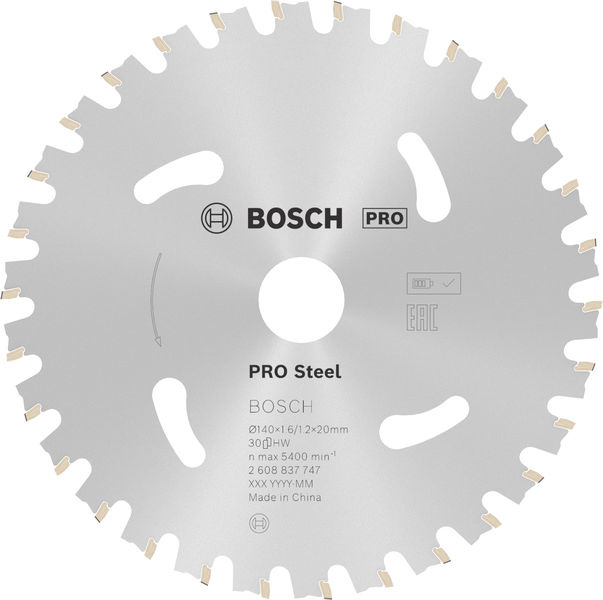 Pilový kotouč PRO Steel cordless pro akumulátorovou okružní pilu, 140 × 1,6 × 20 mm