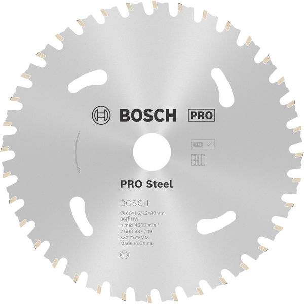 Pilový kotouč PRO Steel cordless pro akumulátorovou okružní pilu, 160 × 1,6 × 20 mm