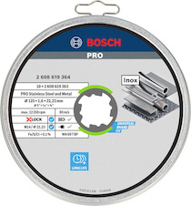 Řezací kotouč PRO Stainless Steel and Metal, 125 × 1,6 × 22,23 mm, X-Lock, rovný, 10 ks