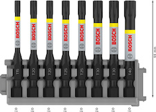 Sada bitů PRO Torx Impact, T15, T20 (2×), T25 (2×), T30 (2×), T40, 55 mm, 8ks