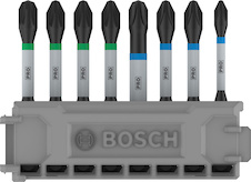 Sada šroubovacích bitů PRO Impact, PH1; PH2 (2×); PH3; PZ1; PZ2 (2×); PZ3, 55 mm, 8 ks