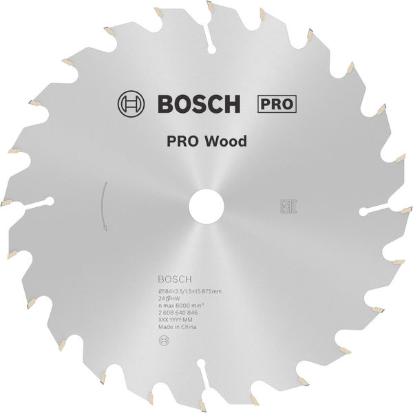 Pilový kotouč PRO Wood pro okružní pilu, 184 × 2,5 × 16 mm