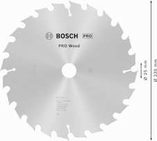 Pilový kotouč PRO Wood pro okružní pilu, 235 × 2,5 × 25 mm
