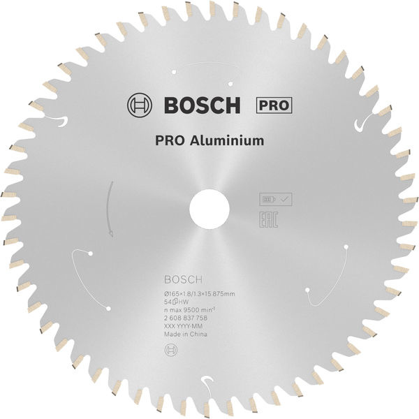 Pilový kotouč PRO Aluminium cordless pro akumulátorovou okružní pilu, 165 × 1,8 × 15,875 mm
