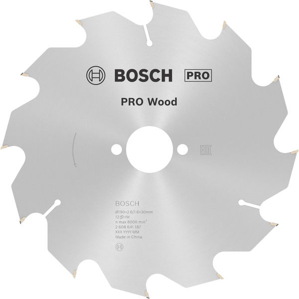 Pilový kotouč PRO Wood pro okružní pilu, 190 × 2,6 × 30 mm, T12