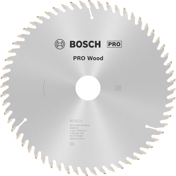 Pilový kotouč PRO Wood pro okružní pilu, 210 × 2,8 × 30 mm, T60