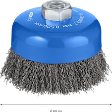 Hrncový kartáč PRO Metal clean, 100 × 0,5 mm, závit