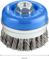 Hrncový kartáč PRO Metal heavy, 90 × 0,5 mm, závit
