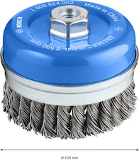Hrncový kartáč PRO Metal heavy, 100 × 0,8 mm, závit