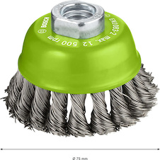 Hrncový kartáč PRO Stainless Steel heavy, 75 × 0,5 mm, závit