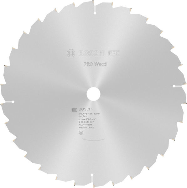 Pilový kotouč PRO Wood pro okružní pilu, 406 × 3,2 × 30 mm