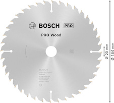 Pilový kotouč PRO Wood pro okružní pilu, 184 × 1,6 × 20 mm