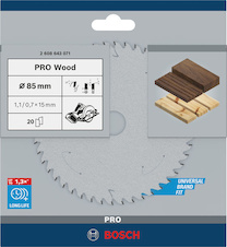 Pilový kotouč PRO Wood pro okružní pilu, 85 × 1,1 × 15 mm