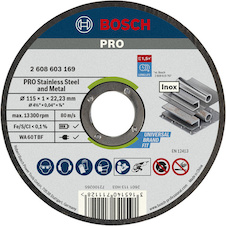 Řezací kotouč PRO Stainless Steel and Metal, 115 × 1 × 22,23 mm, rovný